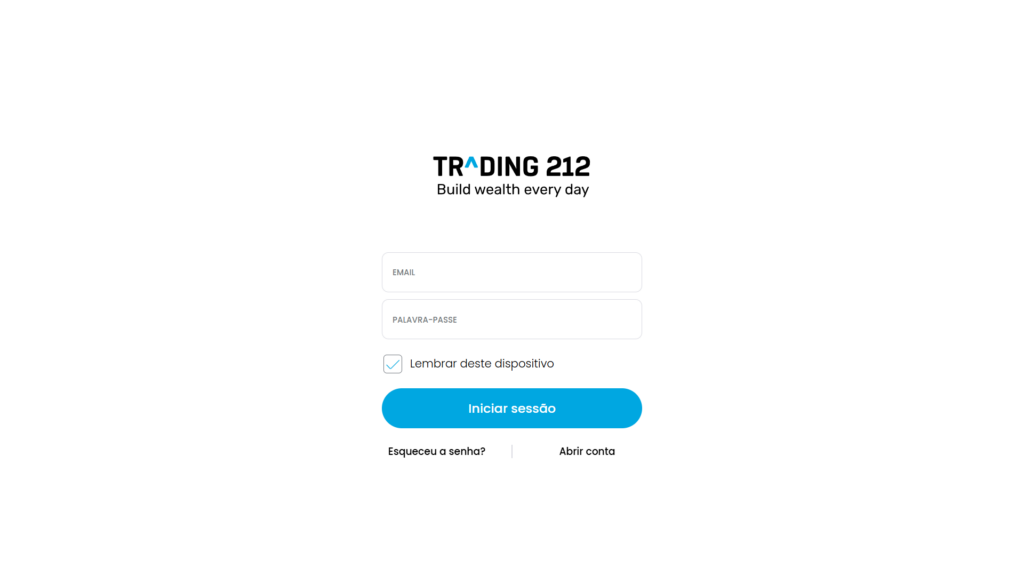 Processo de Login na Trading212
