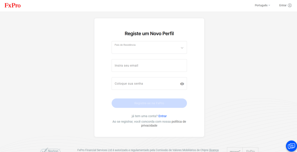 fx pro registro - Corretoras De Investimento Como se Registrar na FxPro